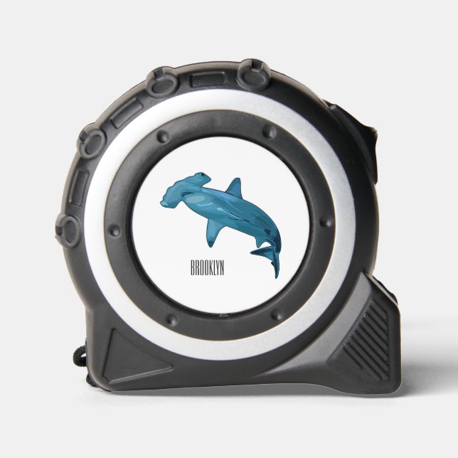 Hammerhead shark cartoon illustration 1 (Front)