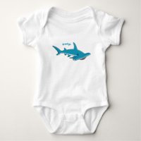 Hammerhead shark cartoon illustration