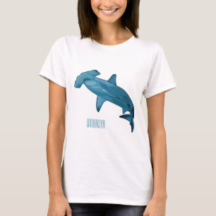 Hammerhead shark cartoon illustration T-Shirt