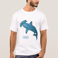 Hammerhead shark cartoon illustration