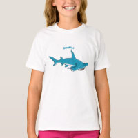 Hammerhead shark cartoon illustration