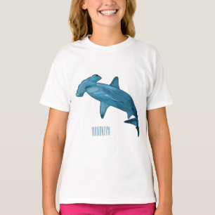 Hammerhead shark cartoon illustration T-Shirt