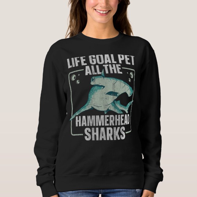 Hammerhead Shark Diving for a Hammerhead Shark  2 Sweatshirt (Front)