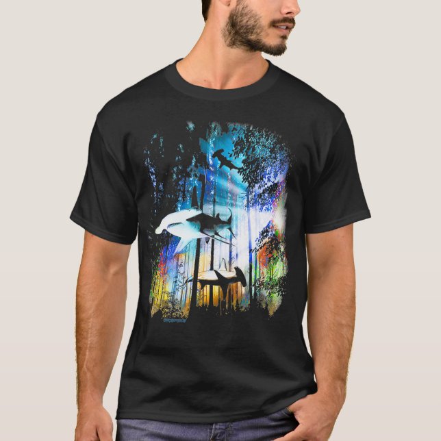 Hammerhead Shark Forest  T-Shirt (Front)