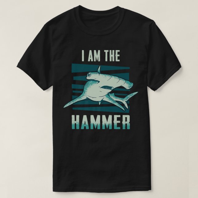 Hammerhead Shark Hammer Fish T-Shirt (Design Front)