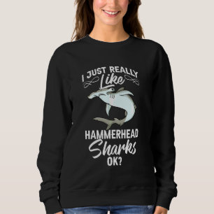 Hammerhead Shark Head Tooth Funny Sweatshirt
