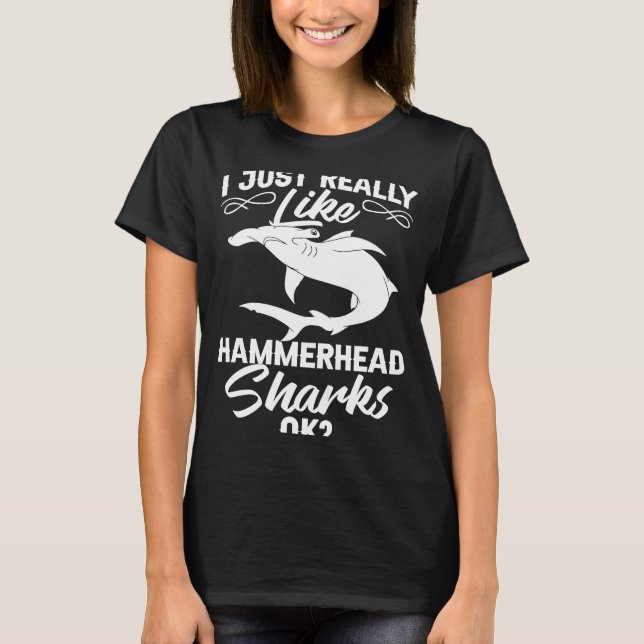 Hammerhead Shark Head Tooth T-Shirt (Front)