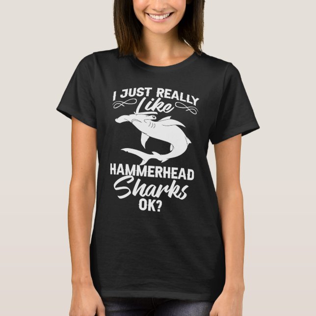 Hammerhead Shark Head Tooth T-Shirt (Front)
