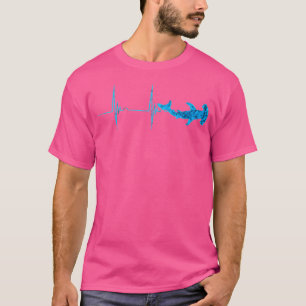 Hammerhead Shark Heartbeat Ekg Pulse Ocean Fish T-Shirt