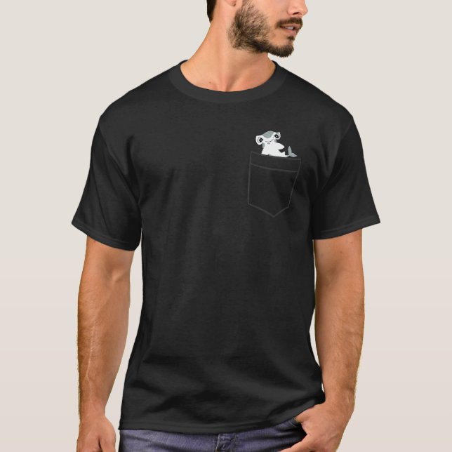 Hammerhead Shark In The Pocket Cute Hammerhead Sha T-Shirt (Front)