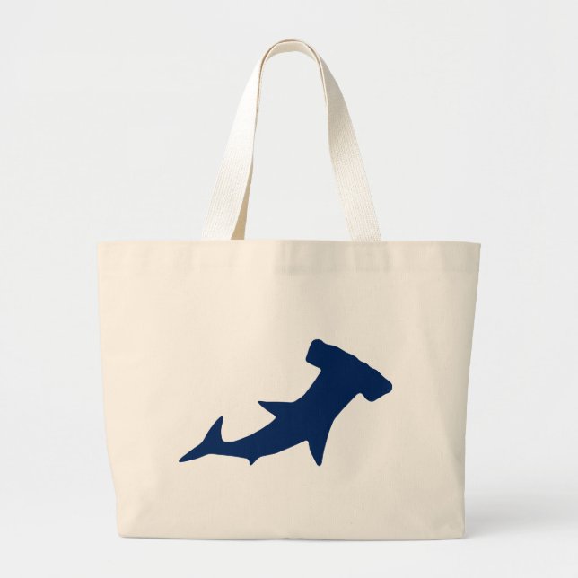 Hammerhead Shark Large Tote Bag (Front)