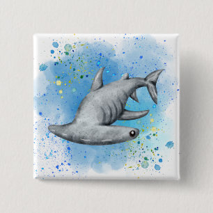 Hammerhead Shark on a button