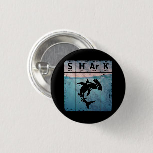 Hammerhead Shark Periodic Table Elements Chemistry 3 Cm Round Badge