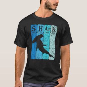 Hammerhead Shark Periodic Table Elements Retro Sha T-Shirt