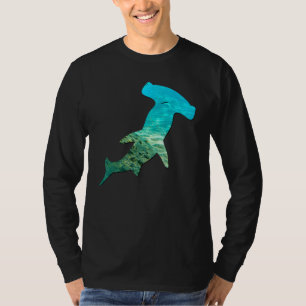 Hammerhead Shark Silhouette Earth Day And Ocean We T-Shirt