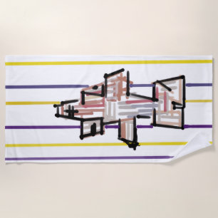 Hammerhead shark Summer joy Beach Towel