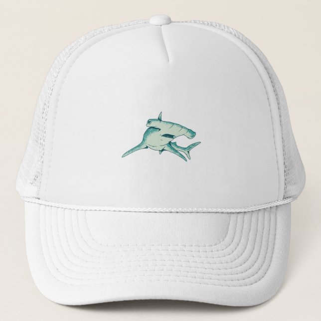 Hammerhead shark trucker hat (Front)