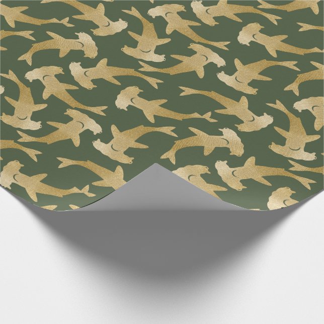 Hammerhead Shark  Wrapping Paper (Corner)