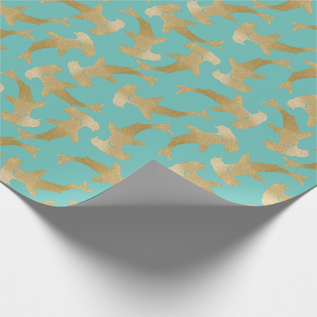 Hammerhead Shark  Wrapping Paper (Corner)