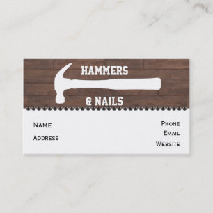 Hammers and Nails Construction Business Cards