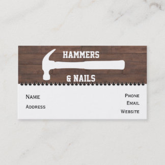 Hammers and Nails Construction Business Cards