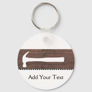 Hammers and Nails Construction Key Ring