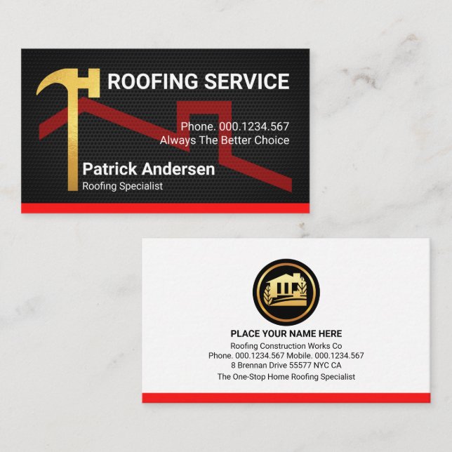 Hammers On Wire Mesh Building Business Card (Front/Back)