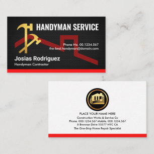Hammers On Wire Mesh Building Business Card