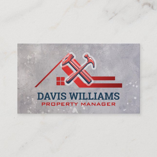 Hammers | Rooftop Icon | Home Logo Appointment Card (Front)