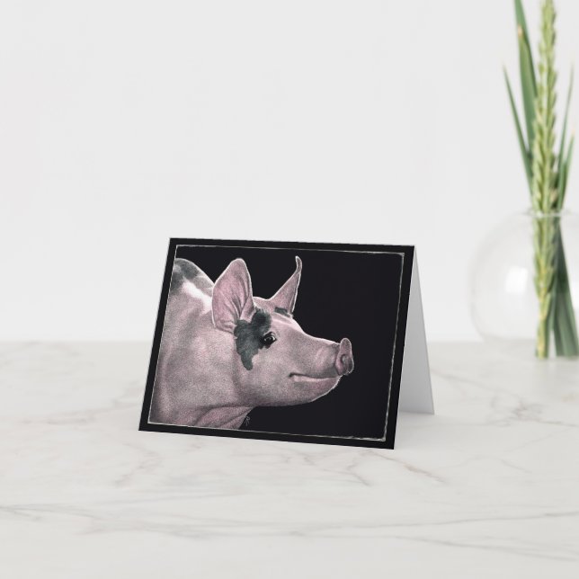 "Hammin' It Up" - Pig Card (Front)