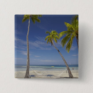 Hammock and palm trees, Plantation Island Resort 15 Cm Square Badge