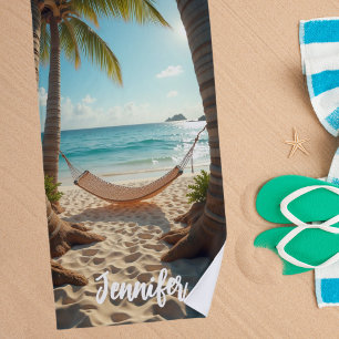 Hammock beach sea palm trees towel