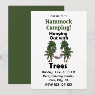 Hammock Camping Hanging Out With Trees Camping Invitation