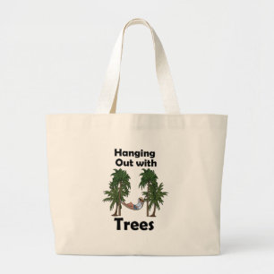 Hammock Camping Hanging Out With Trees Camping Large Tote Bag