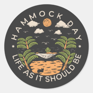 Hammock Day Life as it Should Be Classic Round Sticker