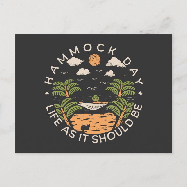Hammock Day Life as it Should Be Postcard (Front)