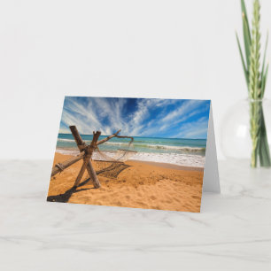 Hammock on a Tropical Beach Resort Thailand Card