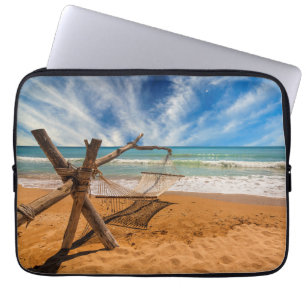 Hammock on a Tropical Beach Resort Thailand Laptop Sleeve