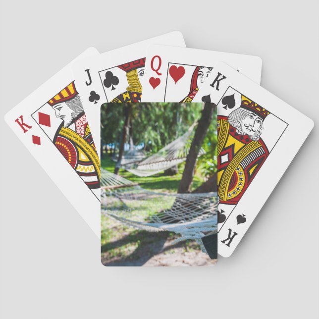 Hammock on the beach, Fiji Playing Cards (Back)