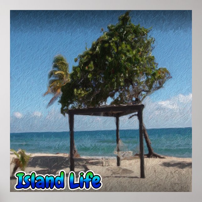 Hammock on the Beach Poster (Front)