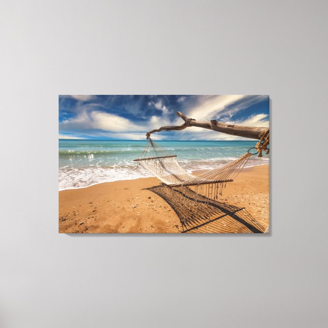 Hammock on the Shore Canvas Print (Front)