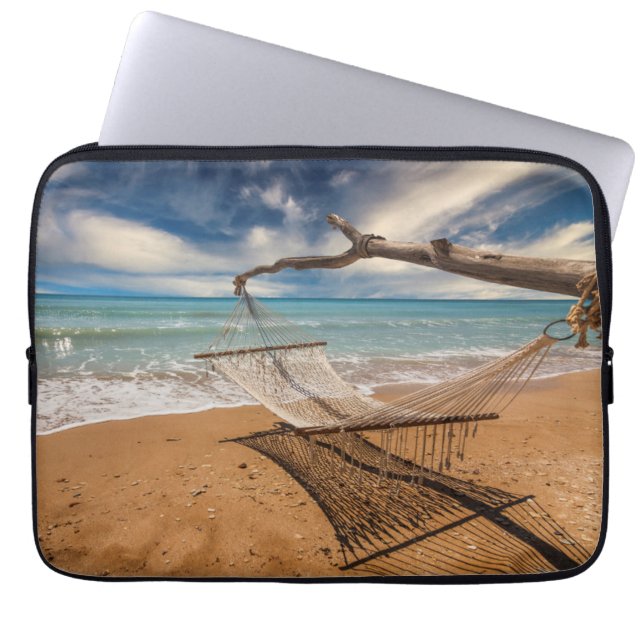 Hammock on the Shore Laptop Sleeve (Front)