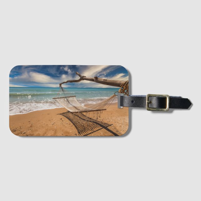 Hammock on the Shore Luggage Tag (Front Horizontal)