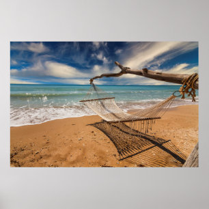 Hammock on the Shore Poster