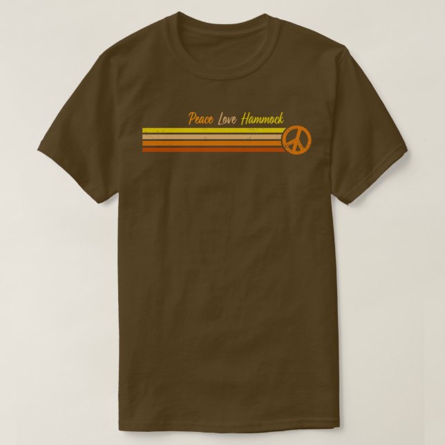 Hammock Sunset Retro Stripes T-Shirt (Design Front)