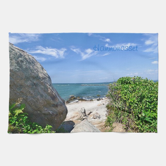 Hammonasset Beach Dish Towel (Horizontal)