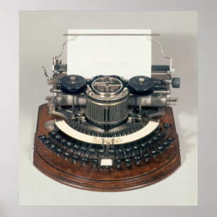 Hammond typewriter, with the ideal keyboard poster