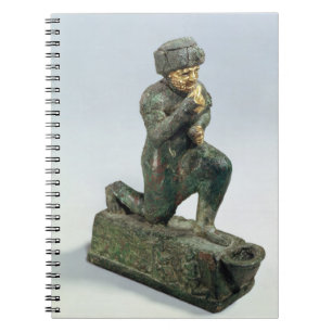 Hammurabi, king of Babylon, praying before a sacre Notebook