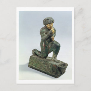 Hammurabi, king of Babylon, praying before a sacre Postcard