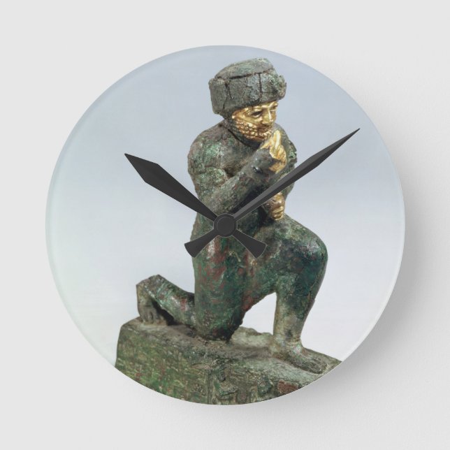 Hammurabi, king of Babylon, praying before a sacre Round Clock (Front)